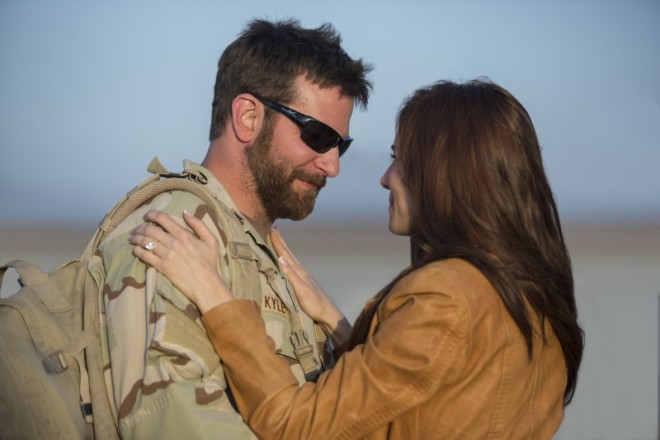 Bradley Cooper and Sienna Miller in American Sniper