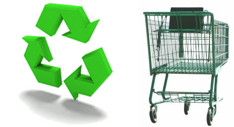 Green Grocery Cart