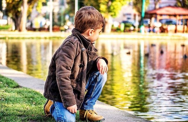 Toddler Next to the Lake